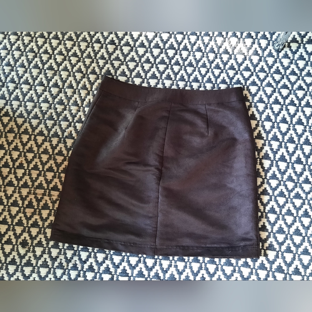 The Limited Chocolate Brown Suede Skirt - Picture 3 of 5